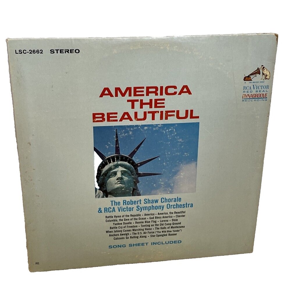 America The Beautiful (Vinyl, 1964) RCA Victor Red Seal LSC-2662 VG+ LP Record